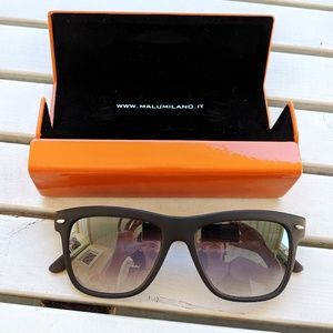 NIB Malu Milano Matte Black Sunglasses